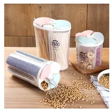 Контейнер для хранения зерен с уплотнением, резервуары для хранения, рама, дизайн, большая емкость, удерживайте орехи, сухофрукты, приносят весы, прозрачные, удобные