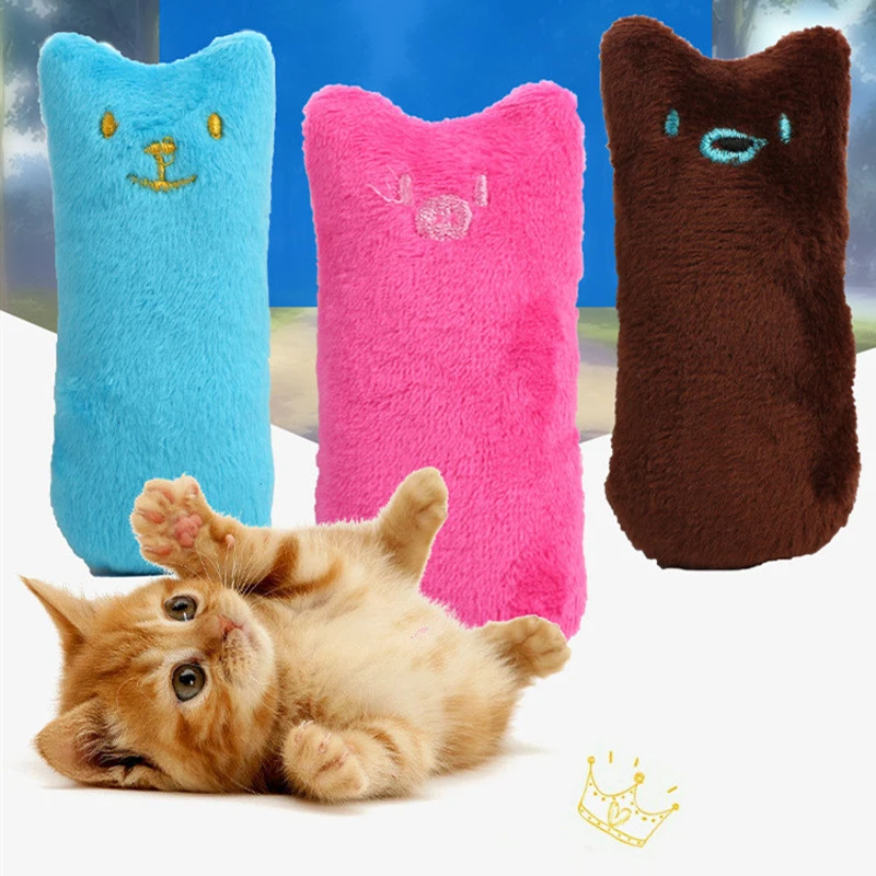 

Plush Cat Toy Interactive Pet Kitten Chewing Toy Teeth Grinding Catnip Funny Toys Claws Thumb Bite Cat mint For Cats Cat Supply