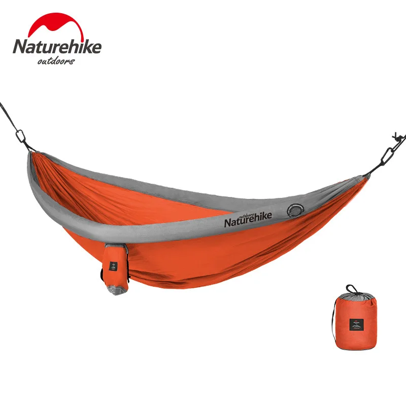 Naturehike Отдых Гамак 0 79g 2 человек 210 Т нейлон 200 кг подшипник Вес парашют гамак с складная переносная