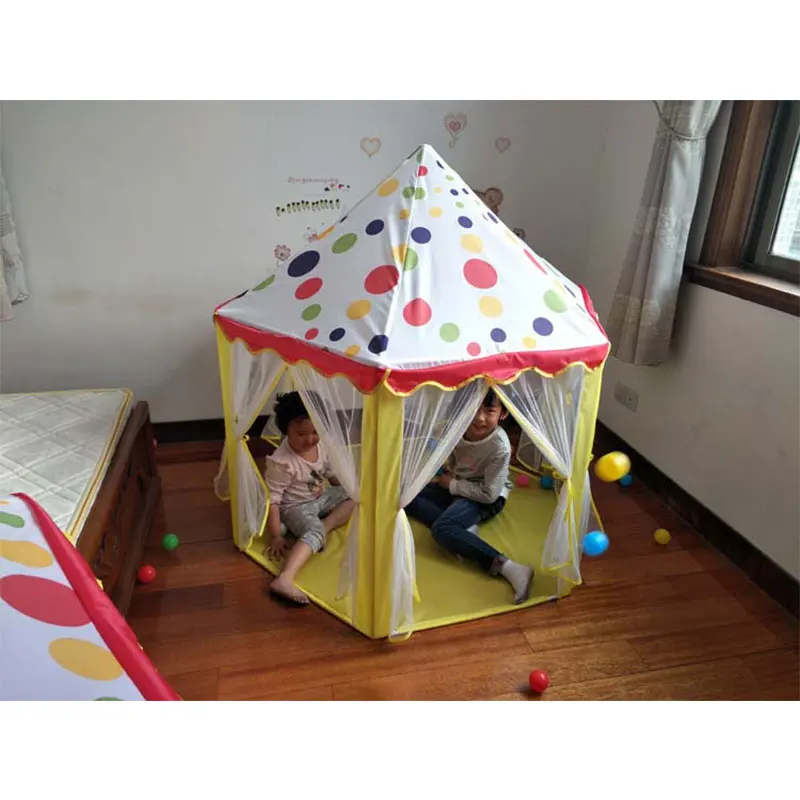 Tipi Детская Игрушка палатки дети замок для игр Играть Палатка дом Тюль палатка на шестигранный замок игровой дом игрушки