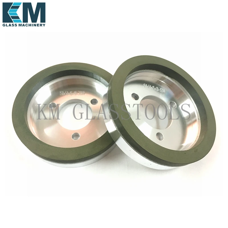 KM Resin wheels R1-CC4-D150/130xd(hole)-15x10 for Glass Straight-line Edging,Variable miter,Double edging machine, Customized.
