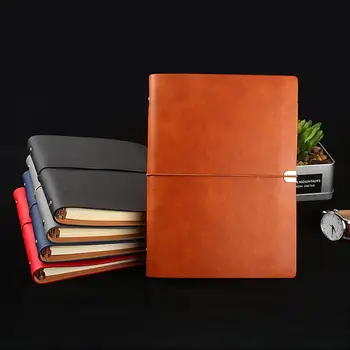 

Vintage Lace Up Faux Leather Cover Loose Leaf Notepad Notebook Diary Stationery