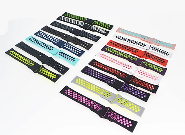 Общие 20 мм 22 мм силиконовый дышащий ремешок для часов Garmin Vivoactive 3 для samsung gear S2 Classic S3 Frontier умные часы