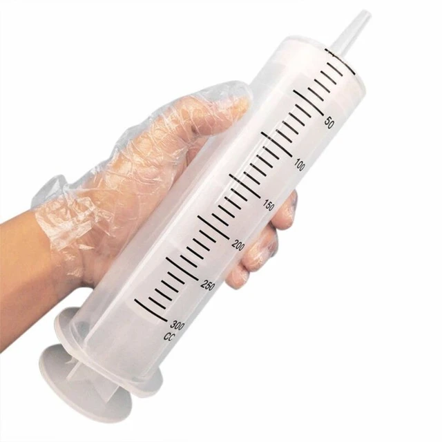 Grande Capacité De Seringue En Plastique De 300ml, 1 Pièce, Transparent,  Réutilisable, Mesure De Stérilisation, Injection Hydroponique De Nutriments  - Aiguilles De Valve - AliExpress