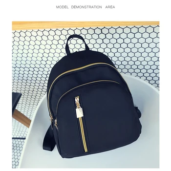 

Fashion Mini Women Nylon Backpack Casual Travel Shoulder Schoolbag For Teenager Waterproof Zipper Female Backpack Girl Bag