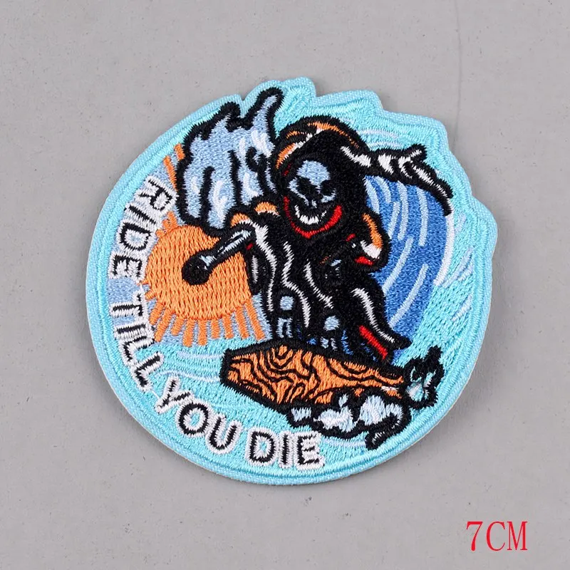 Pulaqi Van Gogh Patch Iron On Patches Embroidered Patches For Clothing Vikings Patch for Clothes Appliques Stripes On Clothes F - Цвет: CZ-PE4721CT