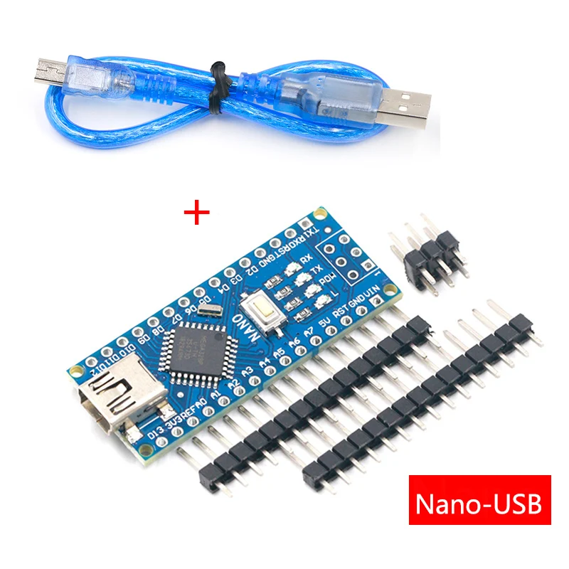 Плата плата совместимая с контроллером arduino Nano 3 0 Atmega328 макетная модулем WAVGAT без USB