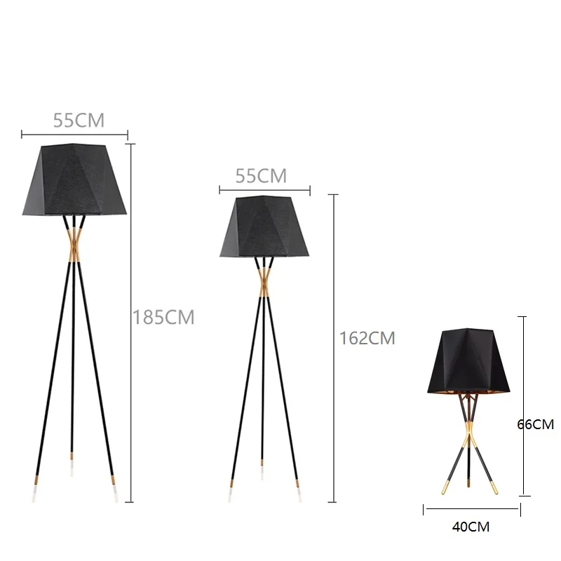 Modern LED Floor Lamp American Simple Tripod Standing Lamps for Living Room Bedroom Foyer Floor Standing Lamp Home Decor Light