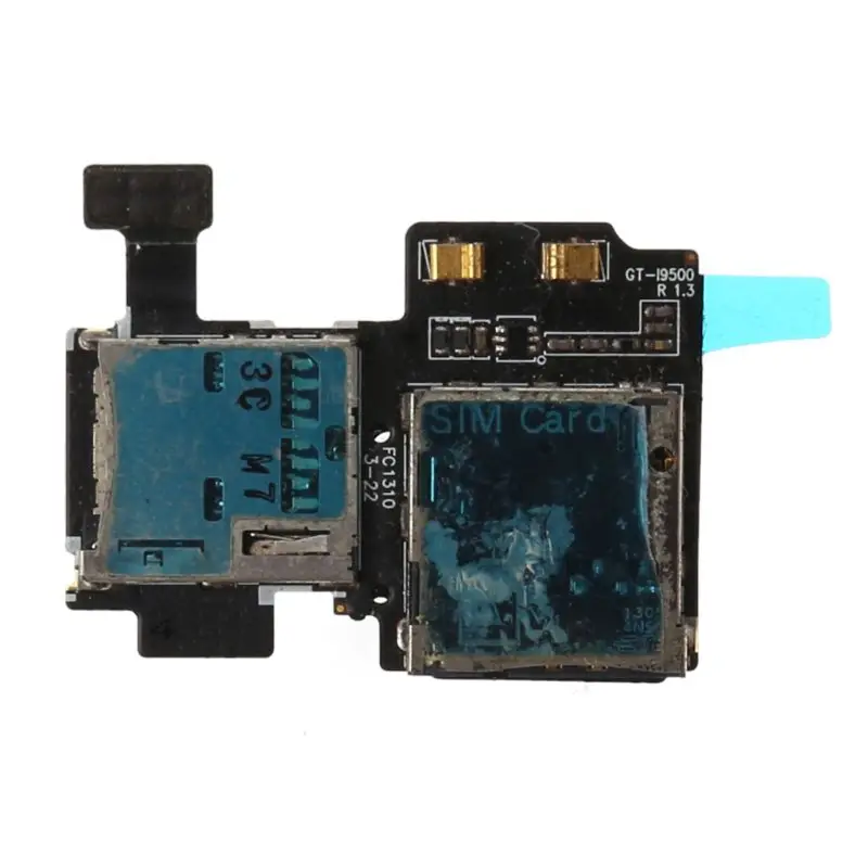 Лоток для карт памяти Micro SD SIM держатель Слот считыватель гибкий кабель для samsung Galaxy S4 i9500 i9505 LX9A