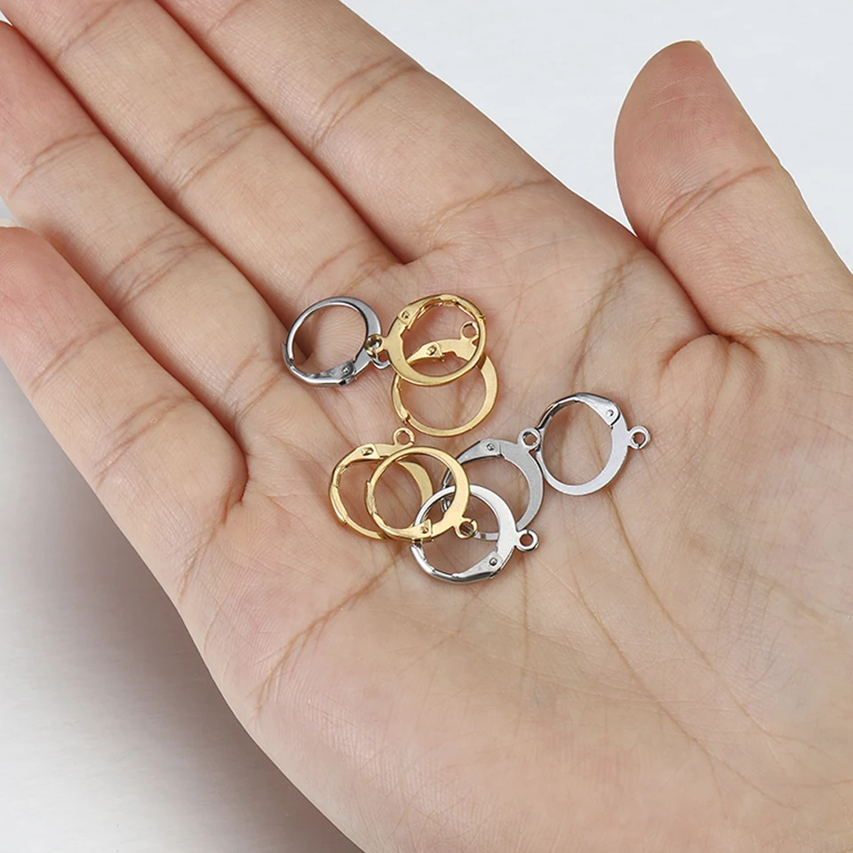 20Pz Ganci Per Orecchini In Ottone | Filo Francese 18x5.5mm | Anallergici E Facili Da Decorare