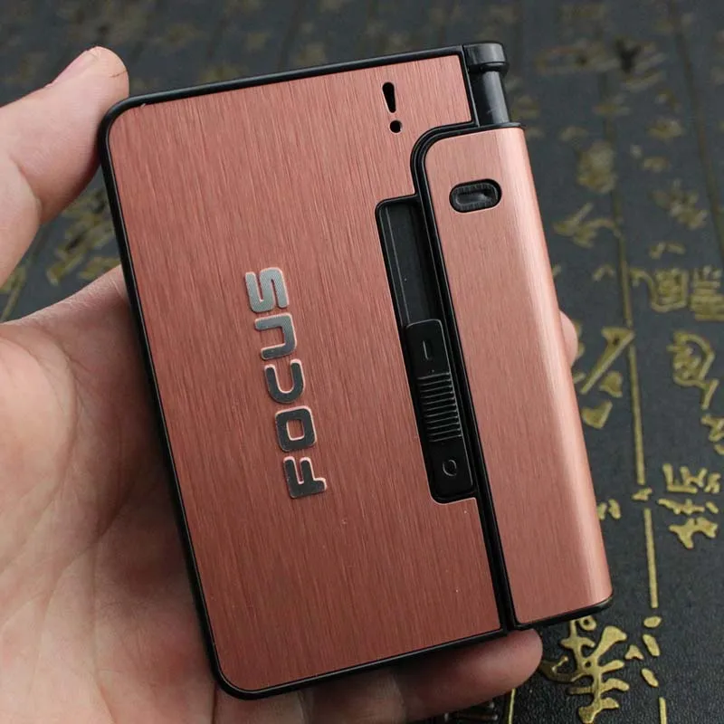 Focus Cigarette Case Inner Lighter Box Lighter Holder Case Portable Smoking Gadgets