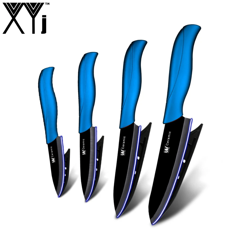 XYj набор керамических кухонных ножей для овощей и фруктов 3 &quot4&quot 5 &quot6&quot