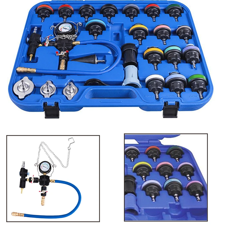 9-teiliges System-Leckage tester Turbolader-Luftdruckverstärkungs-Testkit  mit Manometer-Tester-Auto werkzeugen