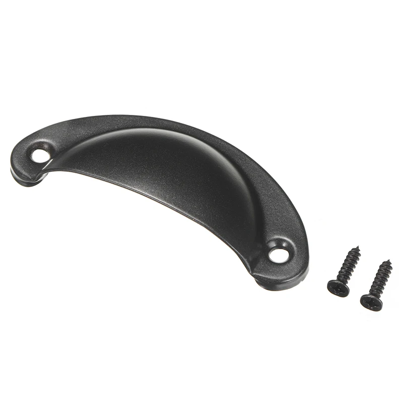 24 Pcs/set 4Colors Antique Iron Shell Cup Pull Handle Vintage Shell Drawer Pull Knob Handle for Kitchen Drawer Cabinet Door Home