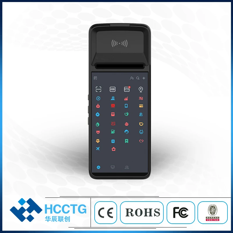 High Speed All In One 3G 4G WIFI Bluetooth Wireless NFC Smart Handheld Android POS Terminal with Printer SDK R330