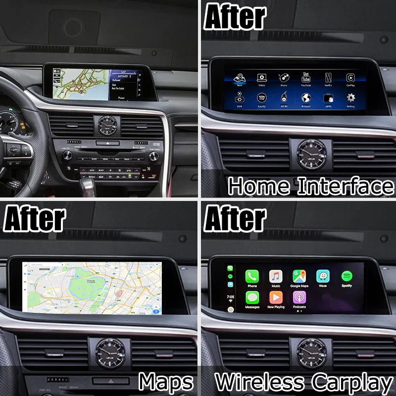 Интерфейс Android / Carplay для Lexus RX 2016 2019 12 3 видеоинтерфейс с дистанционным сенсорным