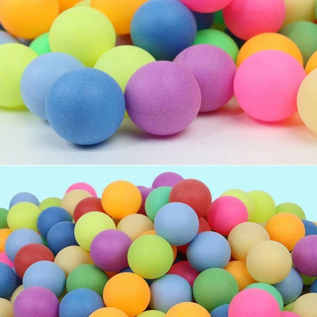 50pcs/pack 40mm Frosted Ping Pong Ball Portable Bright Color Rust Resistant Table  Tennis Ball For Practice