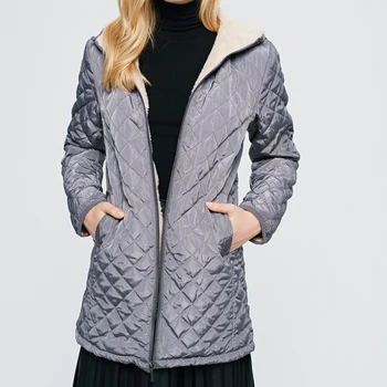 

2019 Winter Coat Women Casual Outfit Slim New Brand Femme Clothes Body-Building Coat Outwear Hooded Jacket