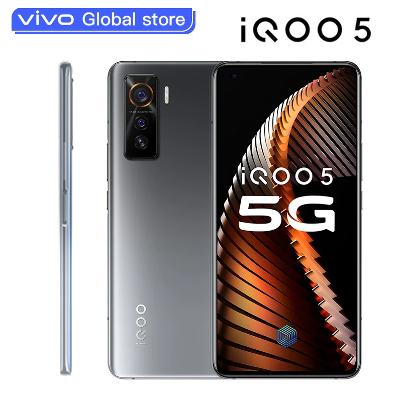 Оригинальный сотовый телефон vivo iQOO 5 12 Гб 256 ГБ Snapdragon 865 55 Вт 120 Гц частота