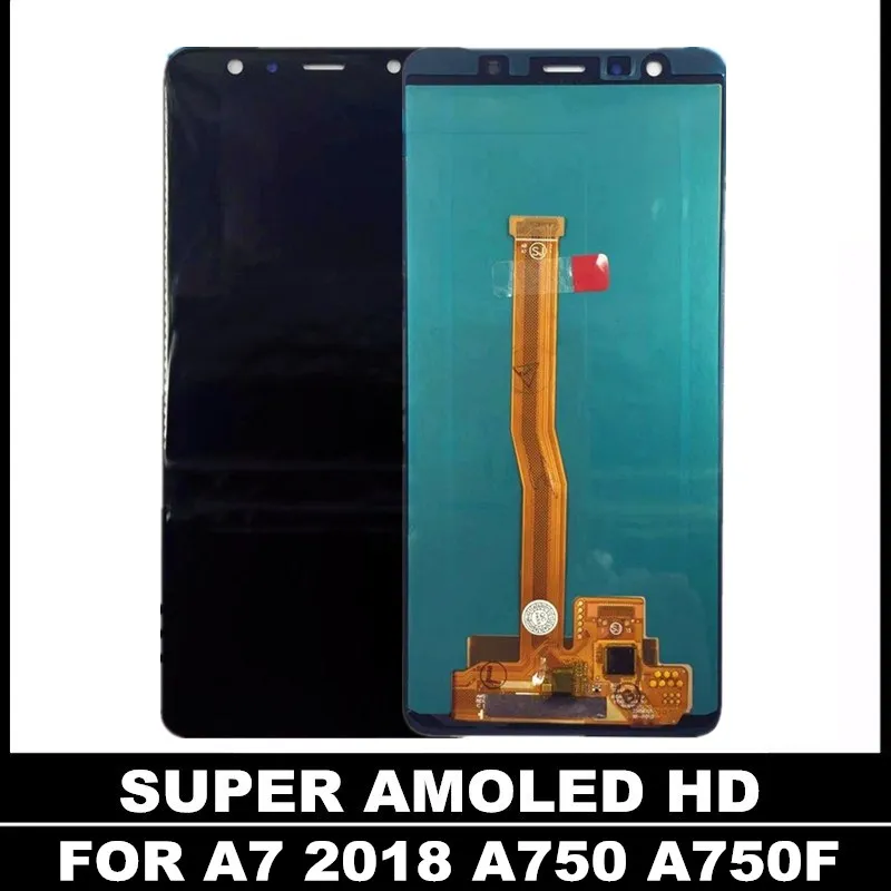 SUPER AMOLED для samsung Galaxy A7 2018 A750 A750F SM-A750F/DS ЖК-дисплей кодирующий преобразователь