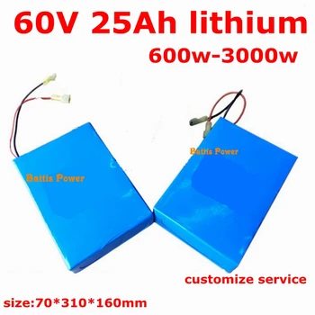 

lithium battery 60v 25ah bateria li-ion 18650 60v 2400w lipo for double skateboard electric vehicle Electric Scooter + charger