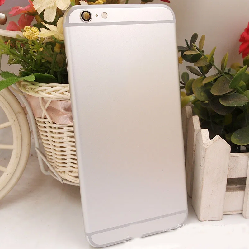 silver white Подарок+ для iPhone 6S plus корпус металлическая задняя крышка батареи для iPhone 6S плюс средняя рамка корпуса задняя дверь чехол батареи без гибкого покрытия - Цвет: silver white