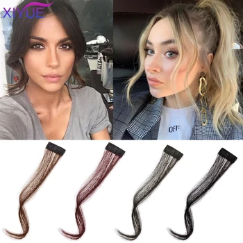 

XIYUE Both Sides Of The Split Long Bangs Patch Invisible Pad Patch Reissued Piece Length Straight Seamless Bangs