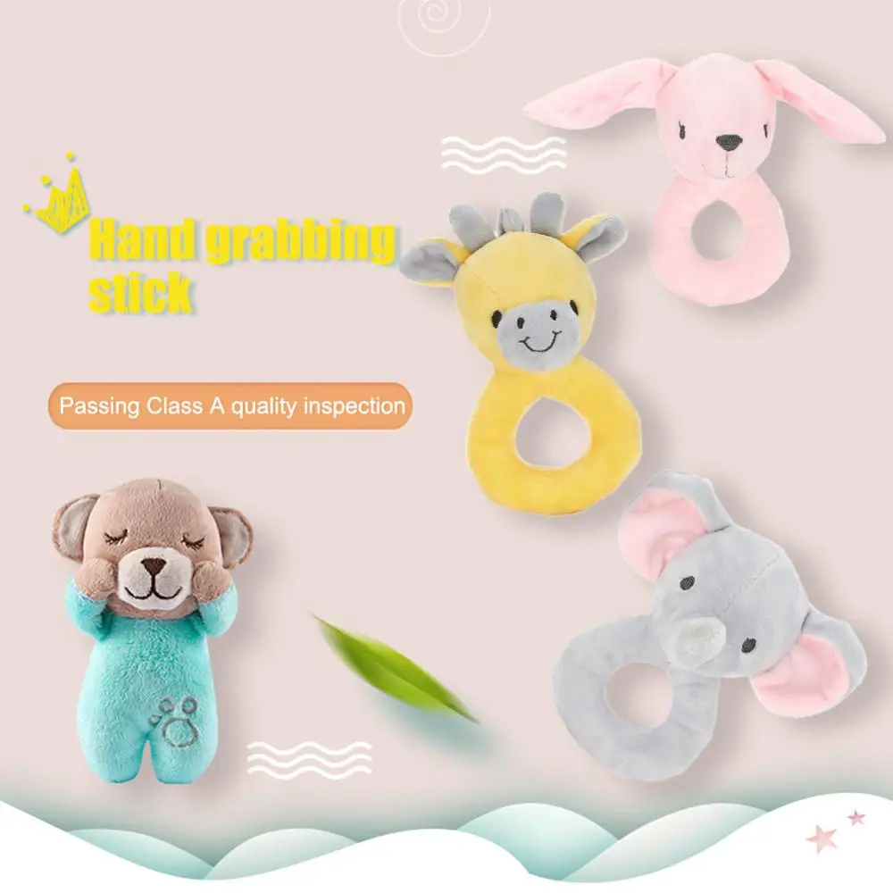 Lovely Creative Animal Baby Hand Bells Newborn 0-36 Months Educational Funny Toys