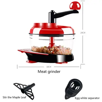 

Manual Food Processor Meat Grinder Multi Functional Plastic Vegetable Chopper Fruit Quick Shredder Egg Blender For Kitchen