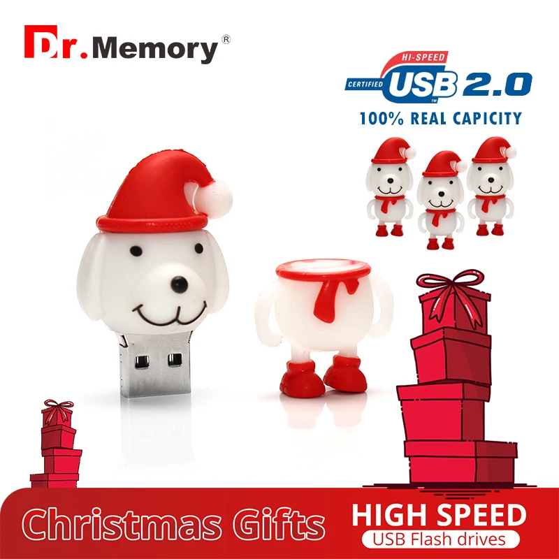 

Christmas Gifts USB Flash Drive 128GB Pen Drive Cartoon Deer Snowman Christmas Tree Santa Claus 4GB 8GB 16GB 32GB 64GB Pendrive