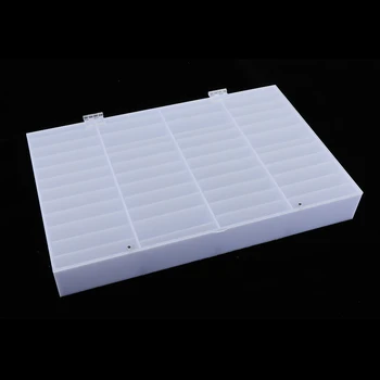 

False Nail Art Tips Storage Box, Transparent Empty Nail Display Case Nail Tips Organizer Holder Nail Decoration Container