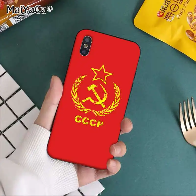 MaiYaCa Советский Союз, СССР Гранж флаг TPU силиконовый чехол для телефона чехол для Apple iphone 11 pro 8 7 66S Plus iphone X XS MAX 5S SE XR