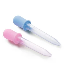 Gotero de silicona para uso escolar, gotero de plástico para alimentación de orejas, líquido, para laboratorio, 5ml, 4 Uds.