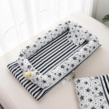 

Baby Bed Sleeping basket Nest Crib cotton Portable Crib travel bed baby Newborn protection pad Bumpers YCQ001