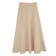 

Knitted Skirt Women's Autumn and Winter All-match High Waist Thick Mid-length A-line Skirt Umbrella Skirt Half-length Skirt