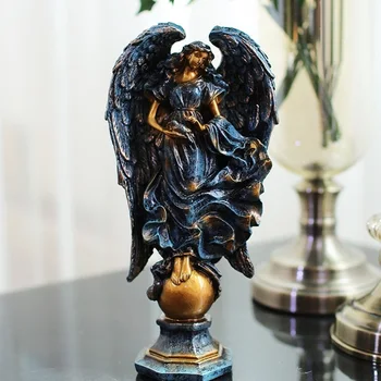 

RETRO GODDESS OF VICTORY ANGEL FIGURINES MASCOT VICTORY GODDESS ART SCULPTURE RESIN ART&CRAFT HOME DECORATION ORNAMENTS R814