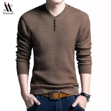 #Special Offers New Autumn Winter Cotton Sweater Men Pullover Casual Jumper For Male Knitted Men's V-neck long-sleeved sweater bottoming shirt #Special Offers New Autumn Winter Cotton Sweater Men Pullover Casual Jumper For Male Knitted Men's V-neck long-sleeved sweater bottoming shirt