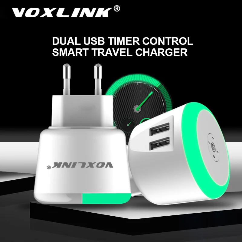 Ładowarka USB VOXLINK 5V 2.4A LED regulator czasowy VOXLINK USB ładowarka 5V2. 4A LED regulator czasowy