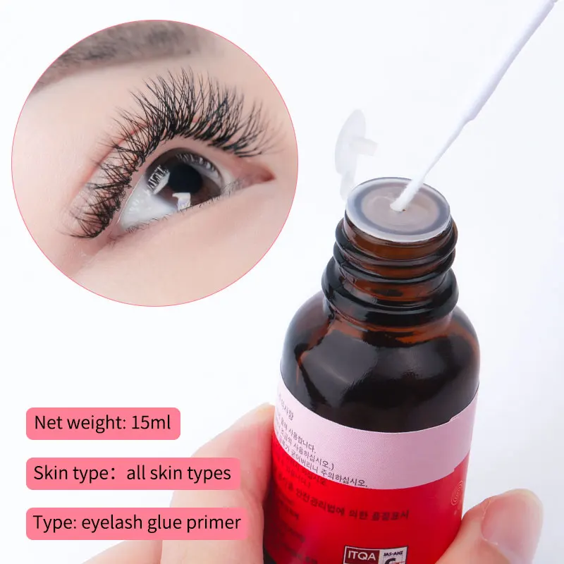 

15ml/bottle Eyelash Glue Primer For Individual False Eyelash Extension Grafting Enhancer professional fake eyelashes Tool