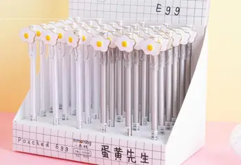 

korea creative pouched egg gel pen cute cartoon school gift student gel ink pen office black writing pen kids study pen 36pc/lot