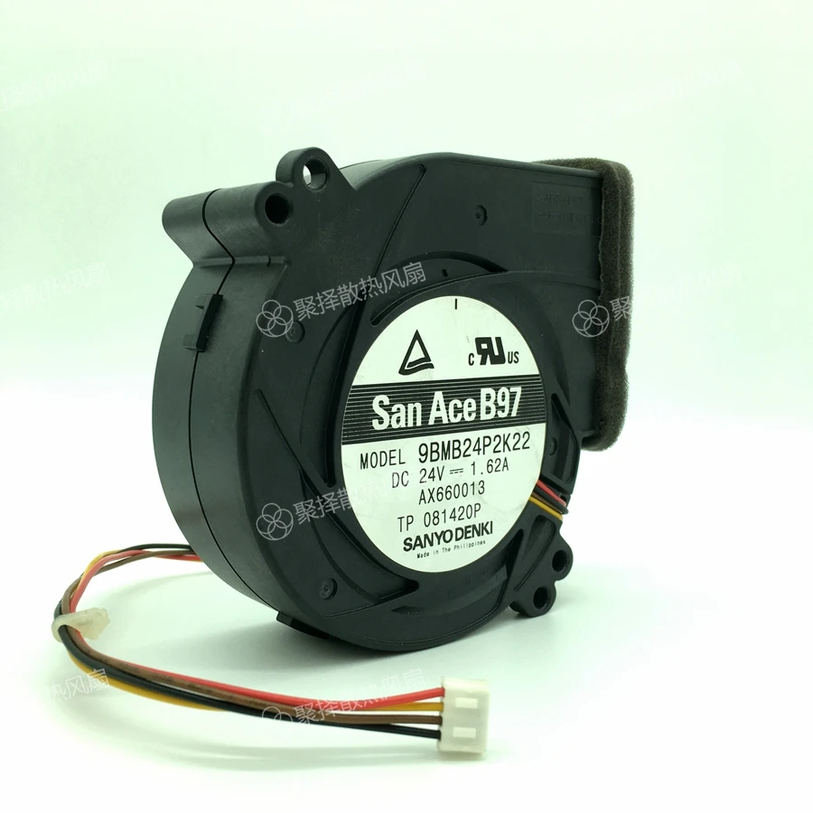 Sanyo Denki 9BMB24P2K09 DC 24V 1.62A 97x97x33 мм 4-провод Сервер вентилятор охлаждения