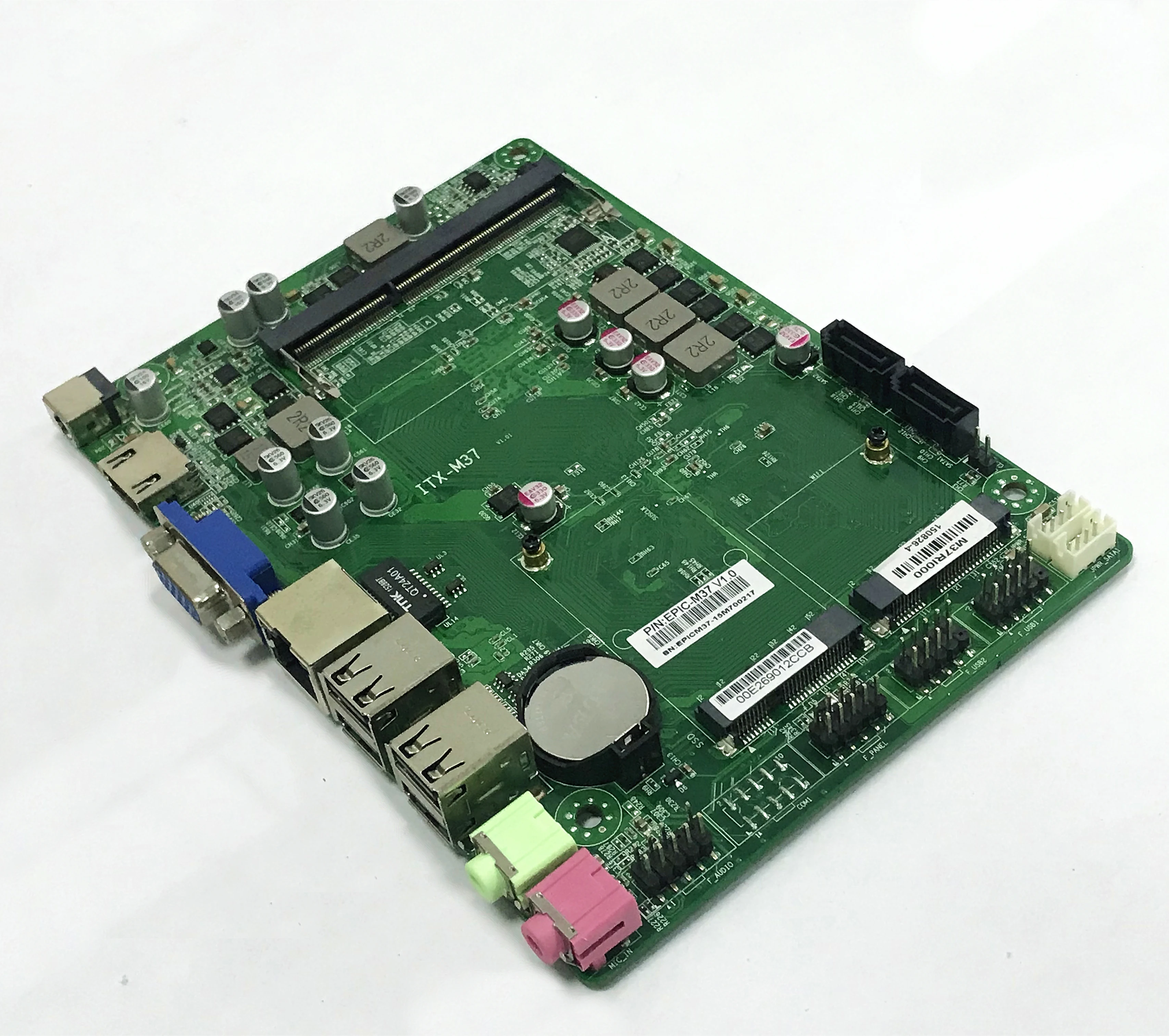 PCWINMAX 3 5 дюймов безвентиляторная Материнская плата intel HM65 чипсет 1037U двухъядерный