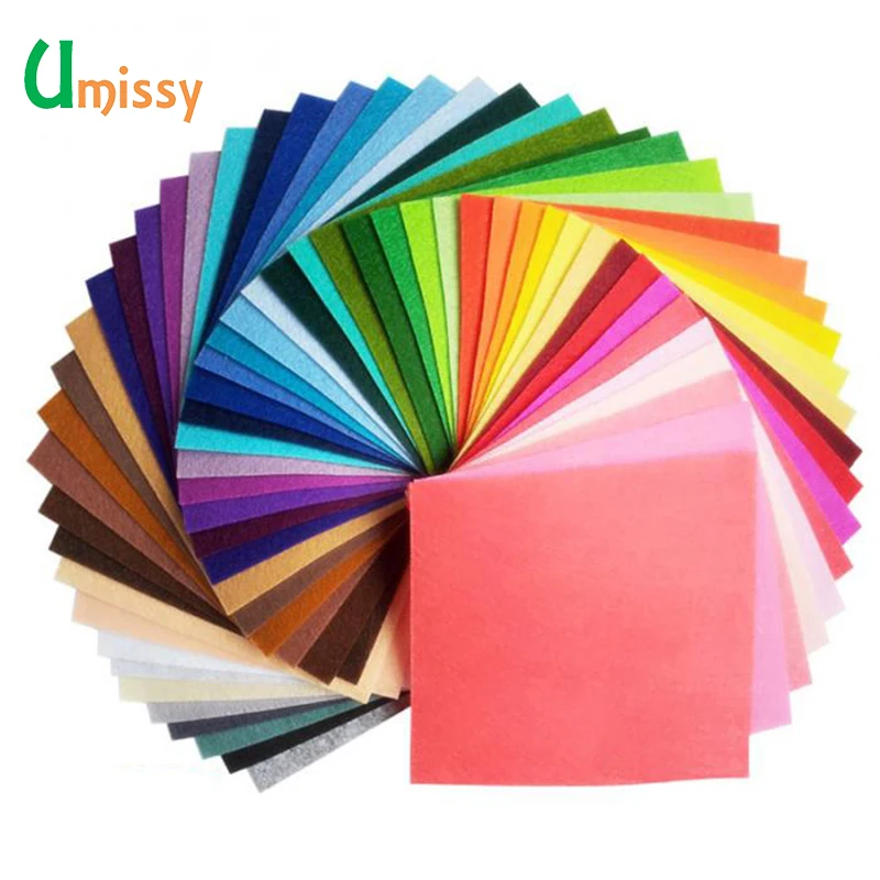 

40pcs Cloth Felts DIY Non Woven Felt Fabric Of Home Decoration Pattern Mix Colors Bundle For Sewing Dolls Crafts 15x15cm