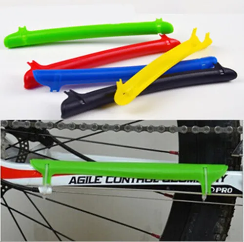 Стиль велосипед горный велосипед уход за цепью прикрепленная велосипедная пластиковая защитная цепь наклейки велосипедная Соединительная фурнитура для верховой езды