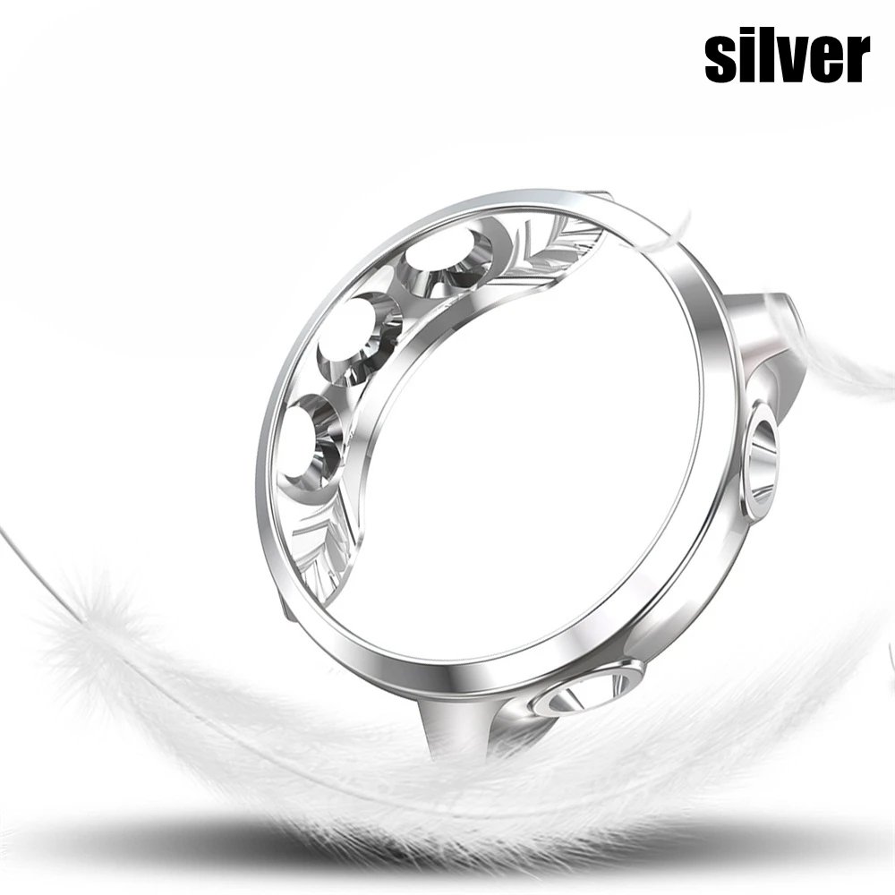 silver Модный мягкий ТПУ чехол для часов, защитный чехол для часов, жесткий противоударный защитный экран для Garmin Forerunner 245/245 M - Цвет: silver