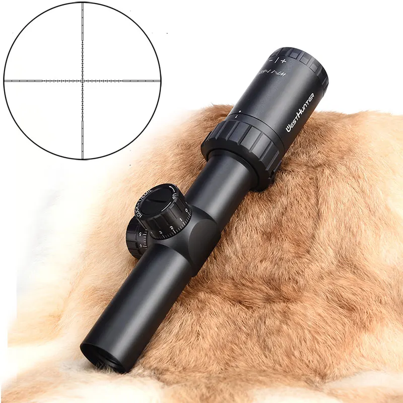 Goede Westhunter 1 5X24 Compact Hunting Scope Mil Dot Richtkruis Riflescope Shockproof Torentjes Lock Reset Optische Bezienswaardigheden Voor Air Gun