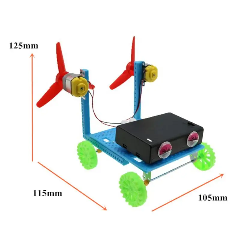 Двойной спираль электрическая ветряная турбина комплект питания DIY сборная игрушка детский учебный микроскоп эксперимент