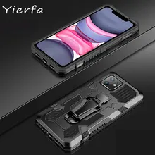 For iPhone 11 12 Pro Shell Hard PC Shockproof Armor Bumpe Hybrid Stand Back Cover For iPhone 6 s 7 8 Plus X XS XR Max Phone Case