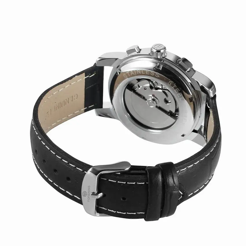 

Forsining Brand Genuine Leather Waterproof Calendar Analog Watch MEN'S Watch Automatic Analog Watch Men