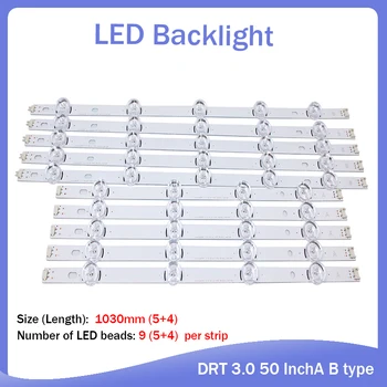 

(New Original)10 PCS/set LED strip for LG 50LB650V 50LF6000 INNOTEK DRT 3.0 50 inch A B 6916L-1982A 1983A 6916L-1781A 1782A